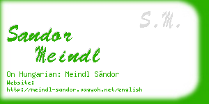 sandor meindl business card